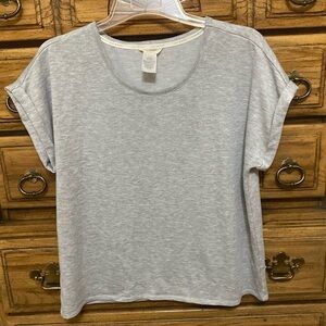 Lucky Brand Short-Sleeve Shirt Gray Women’s Size XL
